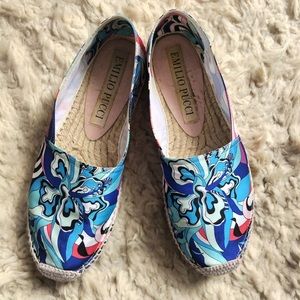 💎✨ Authentic ✨💎 Emilio Pucci printed espadrilles -NEW- size 9 / It 39 dust bag